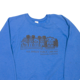 FRUIT OF THE LOOM A.K Smiley Public Library California Womens Sweatshirt Blue 90s USA XL