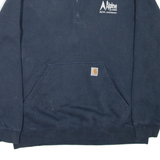 CARHARTT Loose Fit Mens Sweatshirt Blue 1/4 Zip XL