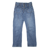 MFL Womens Jeans Blue Relaxed Straight Stone Wash W32 L32