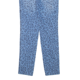 ROCCOBAROCCO Leopard Print Womens Jeans Blue Slim Skinny Stone Wash W26 L28