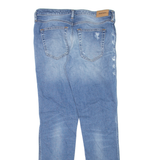 DIESEL Bathilda Distressed Womens Jeans Blue Slim Skinny Stone Wash W28 L30