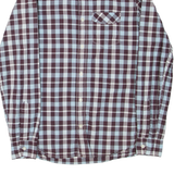 GAP Mens Shirt Maroon Check Long Sleeve XS