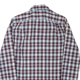 GAP Mens Shirt Maroon Check Long Sleeve XS