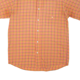 PETER POLO Mens Shirt Orange Check M