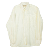 AXOTICS Mens Plain Shirt Yellow Long Sleeve L