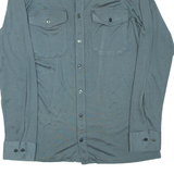 LIBERO Mens Plain Shirt Blue Long Sleeve M