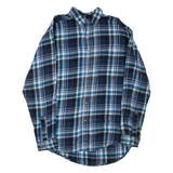 WRANGLER Mens Shirt Blue Check Long Sleeve M