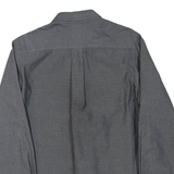 PRETTY GREEN Mens Plain Shirt Grey Long Sleeve S