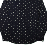 REISS Slim Fit Mens Shirt Black Floral Long Sleeve L