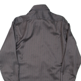 TED BAKER Endurance Mens Formal Shirt Grey Chevron Long Sleeve M