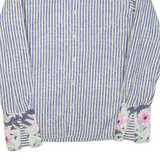 TED BAKER Mens Formal Shirt Blue Striped Long Sleeve M