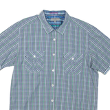 TED BAKER Mens Shirt Blue Check L