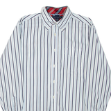 TOMMY HILFIGER Mens Plain Shirt Blue Striped Long Sleeve M