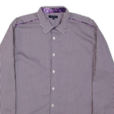 TED BAKER Mens Shirt Purple Striped Long Sleeve M