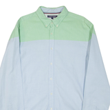 TOMMY HILFIGER New York Fit Mens Plain Shirt Blue Long Sleeve XL