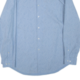 CALVIN KLEIN Slim Fit Stretch Mens Shirt Blue Long Sleeve XL