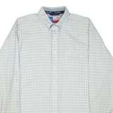 WRANGLER Mens Shirt Blue Check Long Sleeve 2XL