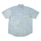 WRANGLER Mens Shirt Blue Check 2XL