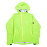 JACK WOLFSKIN Womens Rain Coat Green Hooded L