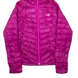 THE NORTH FACE Down Insulated Womens Puffer Coat Purple Hooded M