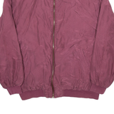 Mens Bomber Jacket Maroon L