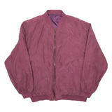 Mens Bomber Jacket Maroon L