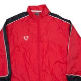 NIKE Mens Rain Jacket Red Hooded XL