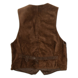 MONTGOMERY Mens Blazer Waistcoat Brown Leather L