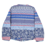 BOGNER Womens Coat Blue Crazy Pattern L