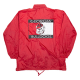 STADIUM SPORT Georgia Bulldogs Mens Track Jacket Red Nylon USA Hooded M