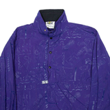 DERIK Mens Coach Jacket Purple Crazy Pattern M
