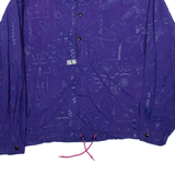 DERIK Mens Coach Jacket Purple Crazy Pattern M