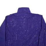 DERIK Mens Coach Jacket Purple Crazy Pattern M