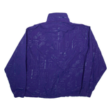 DERIK Mens Coach Jacket Purple Crazy Pattern M