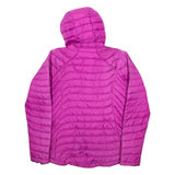 COLUMBIA Down Insulated Womens Puffer Coat Pink Nylon Hooded S
