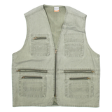 PRIMO & SECONDO Utility Mens Military Gilet Green L