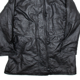 CANDA Womens Overcoat Coat Black Leather M