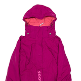 KANGAROOS Womens Rain Coat Purple Hooded M