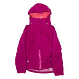 KANGAROOS Womens Rain Coat Purple Hooded M