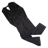 & OTHER STORIES Womens Jumpsuit Black Striped Wide-Leg S