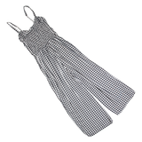 HOLLISTER Womens Jumpsuit Black Gingham Wide-Leg XS