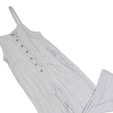 HOLLISTER Womens Jumpsuit Grey Striped Straight S