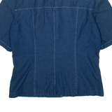 BLEU DE SYM Womens Blouse Blue V-Neck S