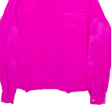 SOLANGE MANDOR Womens Shirt Purple Collared Long Sleeve M