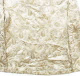 SOLANGE MANDOR Womens Printed Blouse Gold Collared Long Sleeve Crazy Pattern M