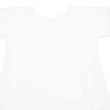 Womens Blouse White V-Neck M