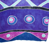 CARUSO CARUSO Womens Printed Blouse Blue Collared Crazy Pattern L