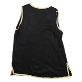 Womens Printed Vest Black V-Neck Sleeveless XL