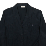 CROSSGRADE Womens Shirt Black V-Neck Long Sleeve M