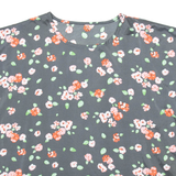 Womens Printed Blouse Grey Silk Floral M